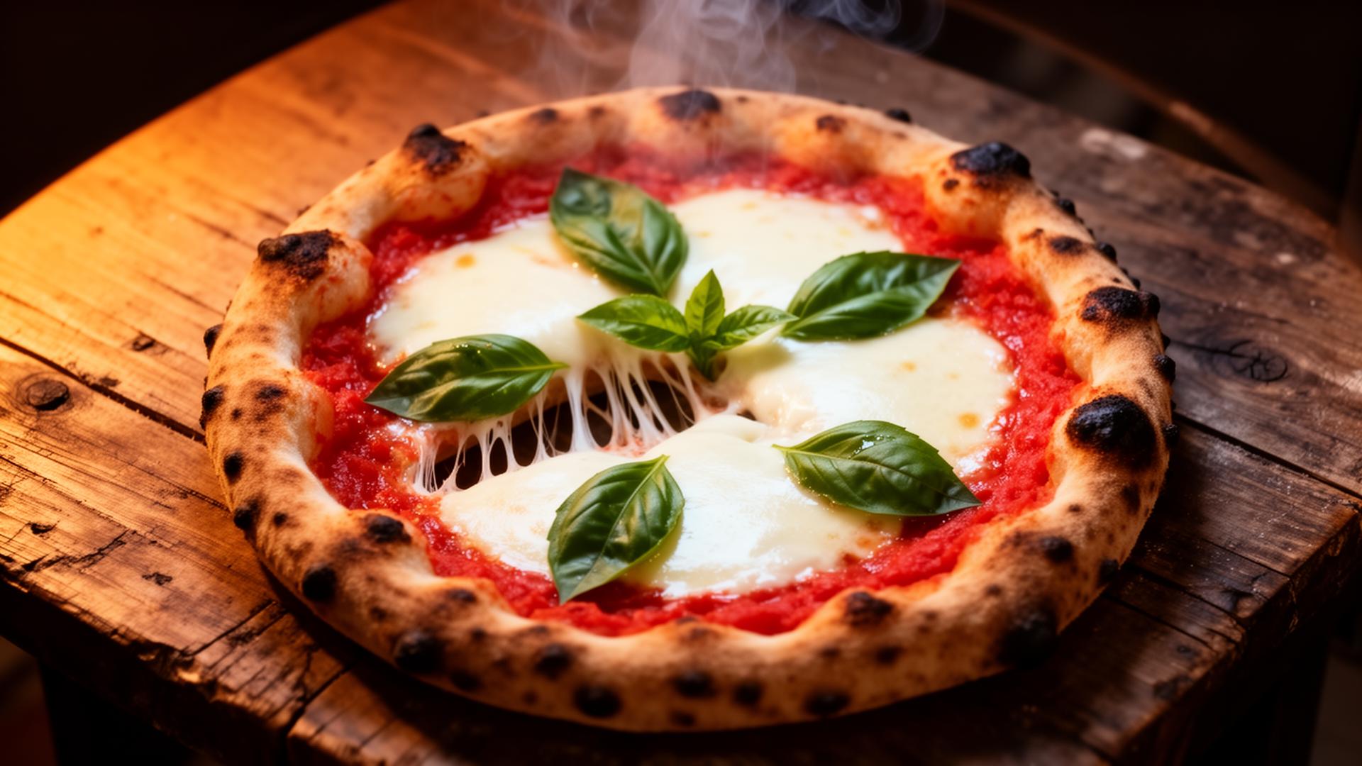 Fresh wood-fired pizza from Flame & Crust Pizzeria